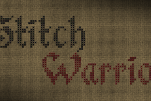 Stitch Warrior: A Gothic Stitch Font for Editorial Design